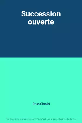 Couverture du produit · Succession ouverte