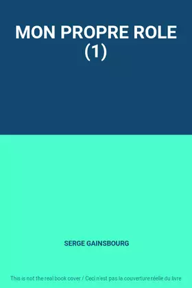 Couverture du produit · MON PROPRE ROLE (1)