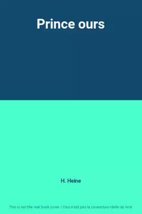 Couverture du produit · Prince ours
