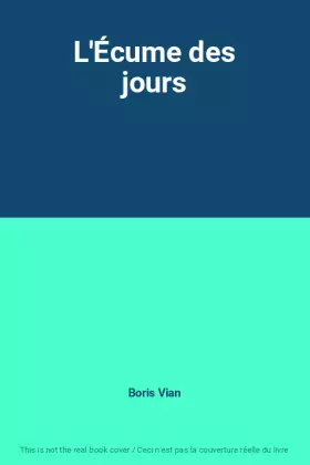 Couverture du produit · L'Écume des jours