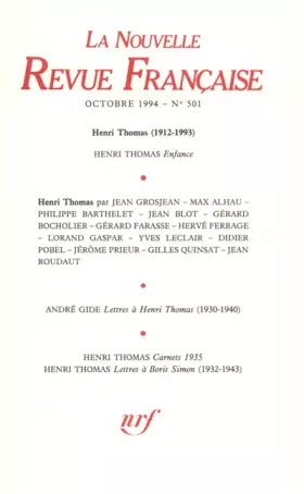 Couverture du produit · La N.R.F., numéro 501