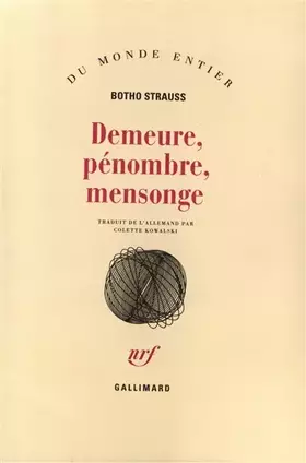 Couverture du produit · Demeure, pénombre, mensonge