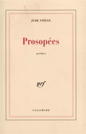 Couverture du produit · ProsopÃ©es