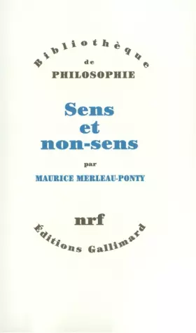 Couverture du produit · Sens et non-sens