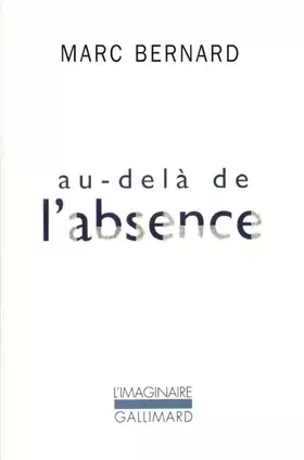 Couverture du produit · Au-delà de l'absence