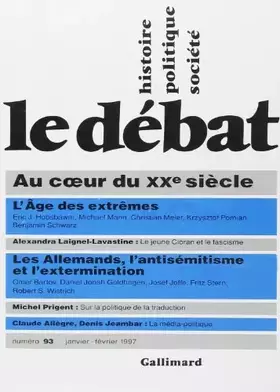 Couverture du produit · Le Débat, numéro 93