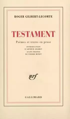 Couverture du produit · Testament