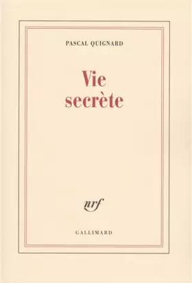 Couverture du produit · Vie secrète