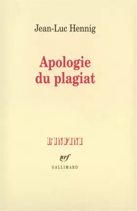 Couverture du produit · Apologie du plagiat