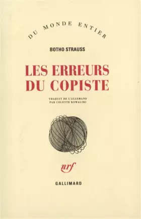 Couverture du produit · Les Erreurs du copiste