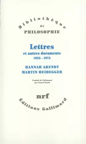 Couverture du produit · Lettres et autres documents 1925-1975