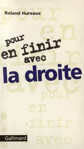 Couverture du produit · Pour en finir avec la droite