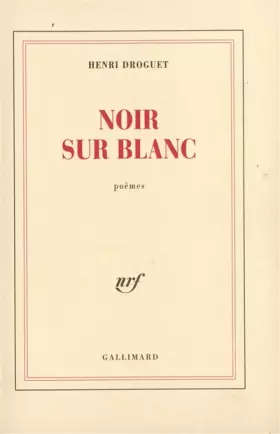 Couverture du produit · Noir sur blanc