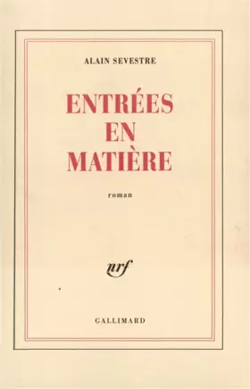 Couverture du produit · Entrées en matière