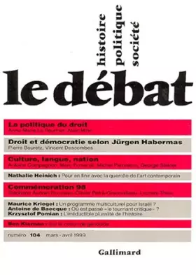 Couverture du produit · Le Débat, numéro 104, année 1999
