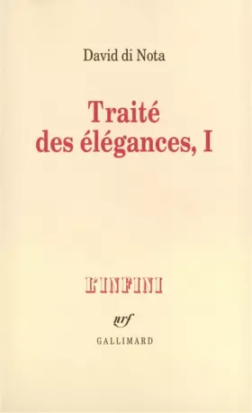 Couverture du produit · Traite des élégances, I