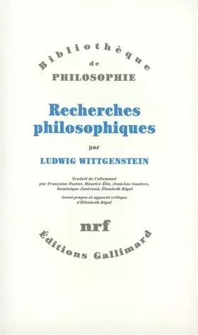 Couverture du produit · Recherches philosophiques