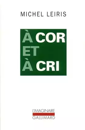Couverture du produit · A Cor et à cri