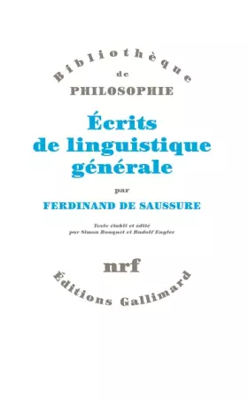 Couverture du produit · Ecrits de linguistique générale