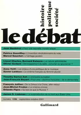 Couverture du produit · Le Débat, numéro 116