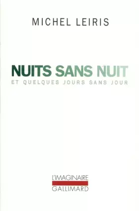 Couverture du produit · Nuits sans nuit et quelques jours sans jour