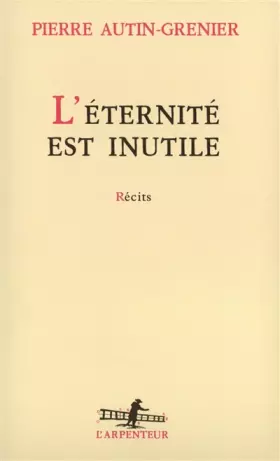 Couverture du produit · L'éternité est inutile