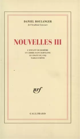 Couverture du produit · Nouvelles, tome 3