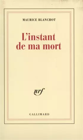 Couverture du produit · L'instant de ma mort
