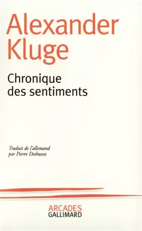 Couverture du produit · Chronique des sentiments