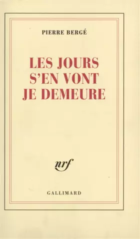 Couverture du produit · Les Jours s'en vont je demeure