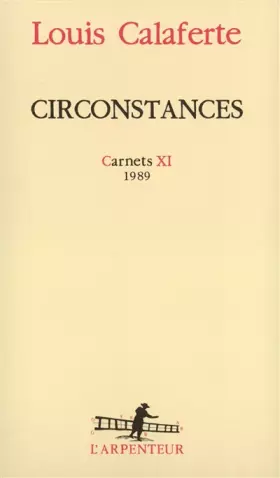 Couverture du produit · Carnets, XI : Circonstances: (1989)