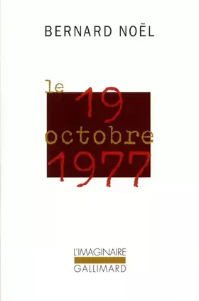 Couverture du produit · Le 19 octobre 1977