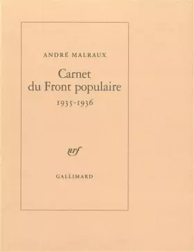 Couverture du produit · Carnet du Front populaire: (1935-1936)