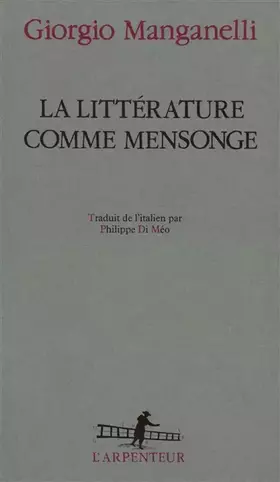 Couverture du produit · La littérature comme mensonge
