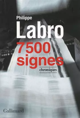 Couverture du produit · 7 500 signes : Chroniques