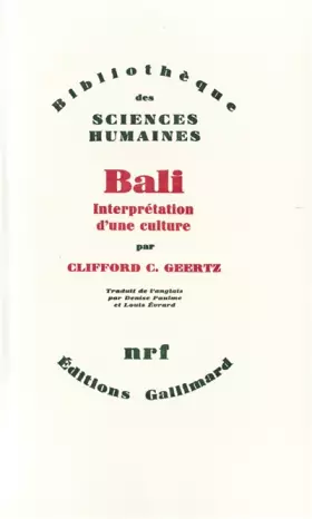 Couverture du produit · Bali: Interprétation d'une culture