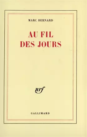 Couverture du produit · Au fil des jours
