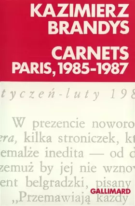 Couverture du produit · Carnets: Paris, 1985-1987