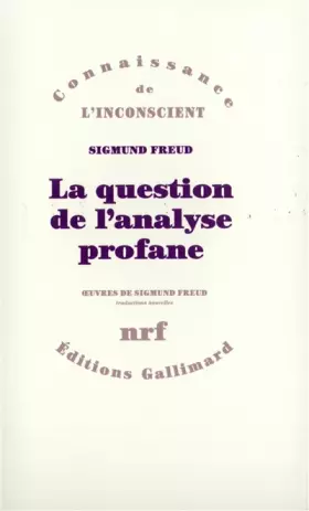 Couverture du produit · La question de l'analyse profane
