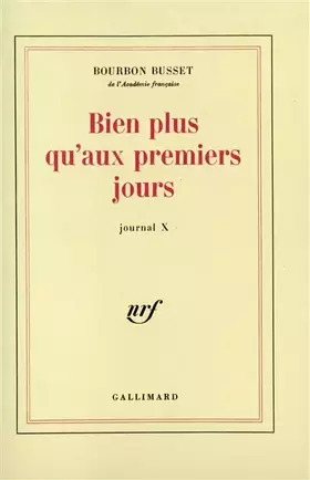 Couverture du produit · Bien plus qu'aux premiers jours