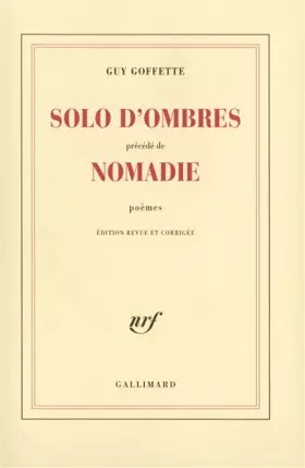 Couverture du produit · Solo d'ombres, précédé de "Nomadie" : Poèmes