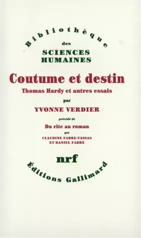 Couverture du produit · Coutumes et destins