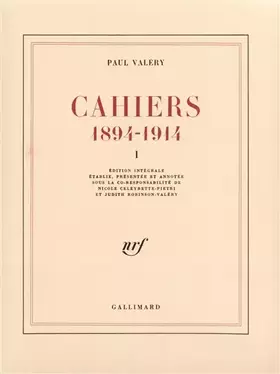 Couverture du produit · Cahiers (Tome 1): (1894-1914)