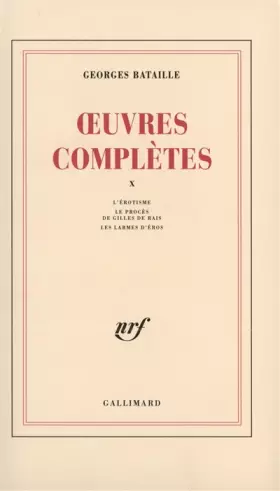 Couverture du produit · Oeuvres complètes, tome 10