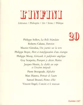 Couverture du produit · L'Infini, numéro 20