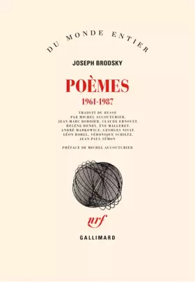 Couverture du produit · Poèmes 1961-1987 (Du monde entier)