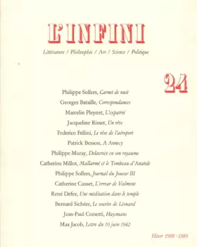 Couverture du produit · L'Infini, numéro 24