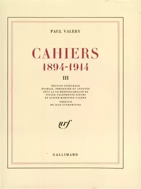 Couverture du produit · Cahiers, 1894-1914. Tome III