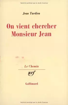 Couverture du produit · On vient chercher Monsieur Jean