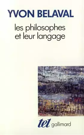 Couverture du produit · Les philosophes et leur langage